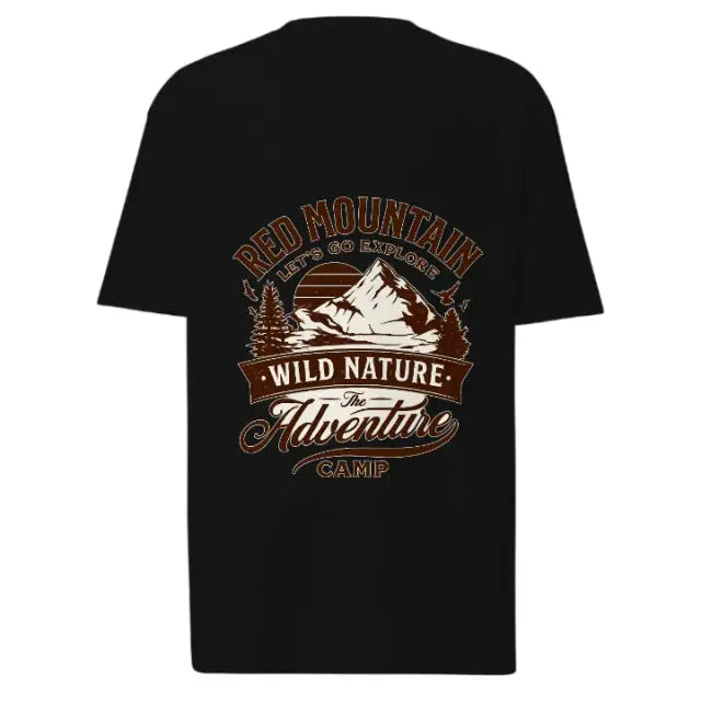 RED MOUNTAIN ADVENTURE TEE - SHADOW BLACK (180 GSM)