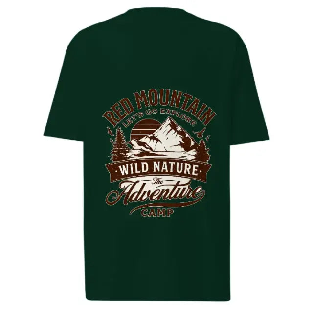 RED MOUNTAIN ADVENTURE TEE - FOREST GREEN (180 GSM)